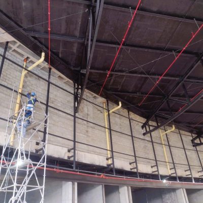 Estructura fachada zona de comidas JP